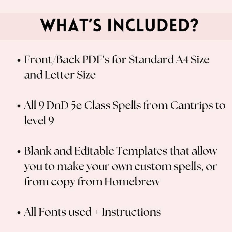 DnD 5e Spell Card Bundle - Best Quality, All Classes and Spells