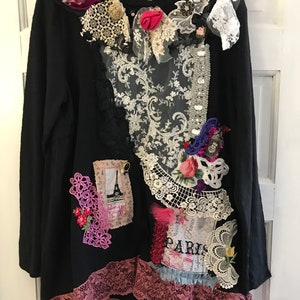 Artsy Boho embellished shirt plus size 20