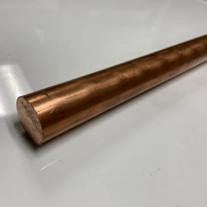1" Diameter x 12"-Long COPPER Round Bar-- 1" Dia 110 Rod LATHE STOCK arts crafts diy metalworking