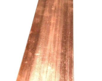 Barra plana de cobre 110 de 1/4" x 1" x 36" de largo -> Barra colectora de cobre de 0,25" x 1" - Hobby, manualidades, arte industrial