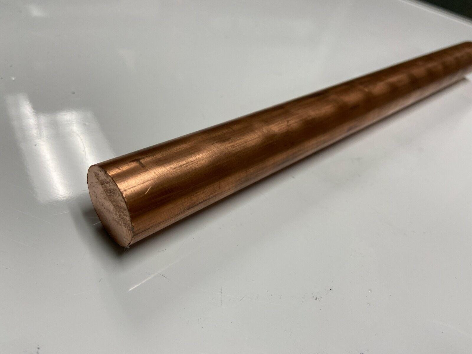 Kupfer-Rundstab CDA-110 – 1 1/4 Zoll X 12 Zoll – Für Drehmaschine & Lager – Made In USA