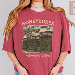 Comfort Colors Hogsmeade Candy Shop Tee, Wizard Fandom Shirt