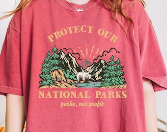Protect Our National Parks Comfort Colors T-Shirt, Environmental Tee