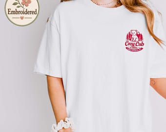 T-shirt brodé avec logo personnalisé, T-shirt d'entreprise Comfort Colors avec logo, Chemise d'uniforme d'entreprise, Chemise personnalisée pour employé, Vêtements pour petites entreprises