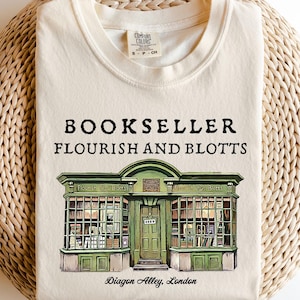 Flourish Blotts Comfort Color Shirt, Wizard House Shirt, Magical Castle Shirt, Wizard School Shirt, Book Worm Nerd Fandom Gift