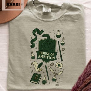 Comfort Colors Wizard School Tee, Wizard House Shirt, Magic-Inspired Fan Gift, Magic Potion Doodle Shirt, Bookish Fandom Gift