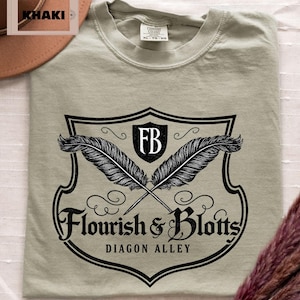 Flourish Blotts Comfort Color Shirt, Wizard House Shirt, Magical Castle Shirt, Wizard School Shirt, Book Worm Nerd Fandom Gift