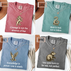 Comfort Colors Wizard House Shirt, Magic School Tee, Bookish Gift