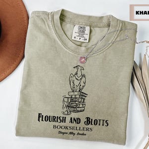 Flourish Blotts Comfort Color Shirt, Wizard House Shirt, Magical Castle Shirt, Wizard School Shirt, Book Worm Nerd Fandom Gift Bookish Shirt