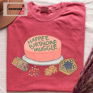 Happee Birthdae Muggle Shirt, Wizard Birthday Candy Tee, Funny Magic Sweets T-Shirt, Comfort Colors Fantasy Birthday Gift