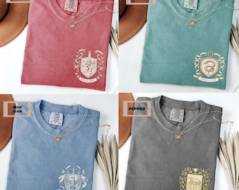 Comfort Colors Wizard House Shirt Set, Magic School Inspirational Adult and Youth Tees, Wizard School Pocket Shirt, Universal Vacation Shirt