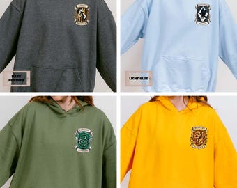 Sweat à capuche Maison Fantastique, Sweat à capuche École de Sorciers, Sweat à capuche Dark Academia, Sweat à capuche Blason Magique, Sweat à capuche Amoureux des Livres