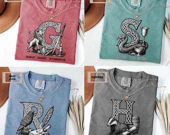 Wizard House Shirt Set, Comfort Colors Magic School Adult and Kid Tees, Wizard School Shirt, Universal Vacation Matching Shirt, Bookish Gift