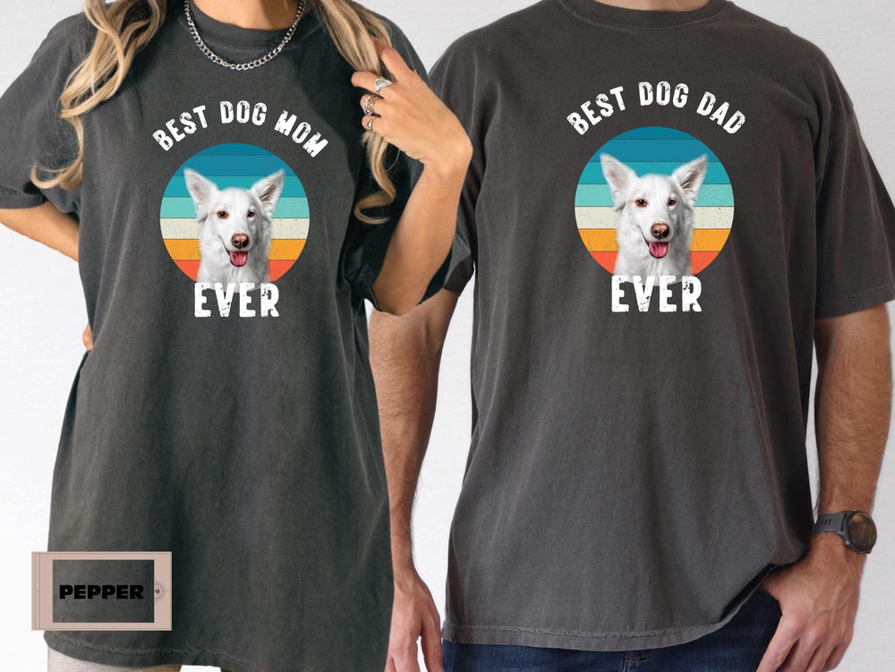Custom Dog Mom And Dad Match Shirt, Custom Comfort Colors Best Dog Mom And Dad T-Shirt, Dog Remembrance Gift, Matching Dog Mom And Dad Shirt Store24Hs
