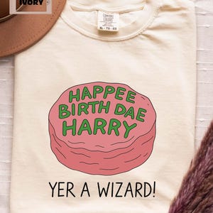 Happee Birthdae Harry Shirt, Comfort Colors Wizard Birthday Shirt, Funny Magical Birthday Shirt, Wizard Fan Gift, Magic Birthday Shirt