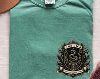 T-shirt Ambition House, T-shirt à motif serpent, T-shirt Dark Academia, T-shirt Comfort Colors à motif fantastique, Cadeau esthétique gothique
