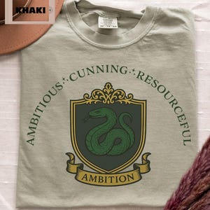 Wizard House Shirt, Comfort Colors Wizard School Tee, Ambition House Shirt, Magic-Inspired Fan Gift, Fantasy Tee, Book Fandom Gift