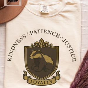 Comfort Colors Wizard School Shirt, Wizard House Shirt, House of Loyalty Tee, Magic-Inspired Fan Gift, Kindness Tee, Book Fandom Gift