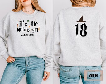 Personalized Magic Birthday Girl Sweatshirt, Wizard Party