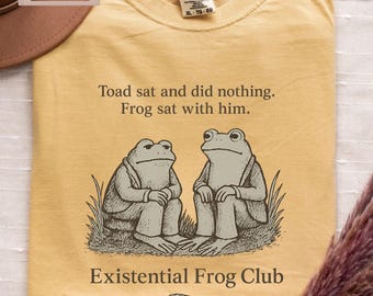 Book Lover Frog Comfort Colors Shirt, Vintage Toad Quote Tee