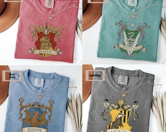 Comfort Colors Wizard House Shirt, Magic School Tee