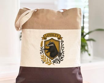 Loyalty House Canvas Tote Bag, Fantasy Book Lover Gift