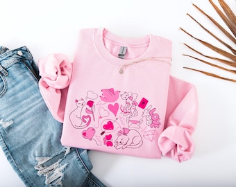 Retro Love Yourself Sweatshirt Self Love Crewneck Mental Health Sweatshirt Retro Heart Sweatshirt Love Gift Oversized Sweatshirt