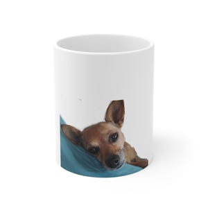 Cozy Dog Mug, Perfect Gift for Dog Lovers, Pet Owner Coffee Cup, Cute Chihuahua Design, Home & Office Decor, Animal Lover