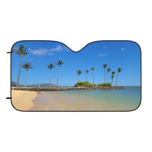 Hawaii Beach Car Sun Shades - Beach Vibes for Summer Travel, UV Protection, Car Accessories, Outdoor Fun, Road Trip Essentials