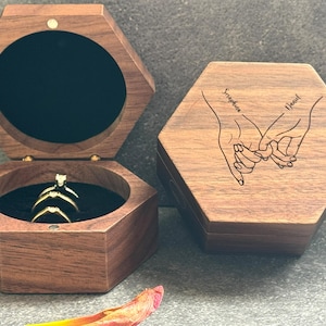 Personalized Triple Ring Box – Custom Engraved Wedding Ring Holder, Wooden Ring Bearer Box, Bridal Gift, Anniversary Keepsake, Wedding Case