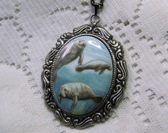 manatee necklace etsy