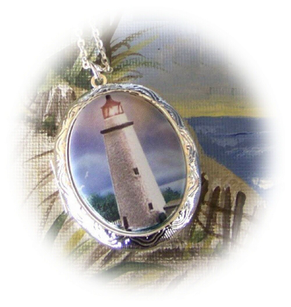 Ocracoke Lighthouse Locket Blackbeard's Treasure NC Etsy