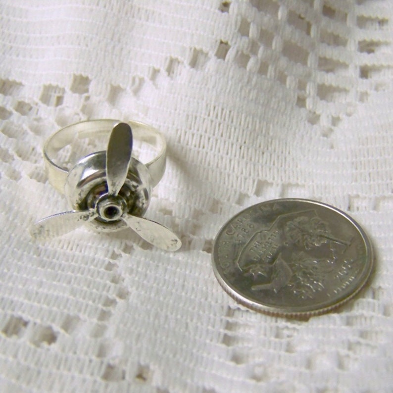 Rotating PROPELLER Ring STEAMPUNK Airplane Pilot Aviator Etsy