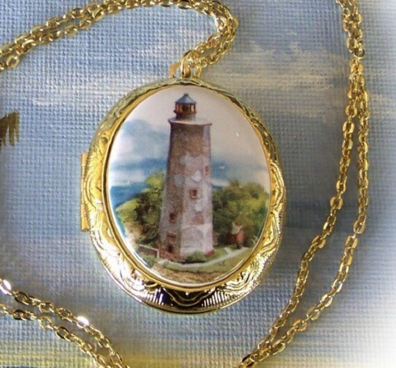 Lighthouse Locket Bald Head Island North Carolina OLD Etsy