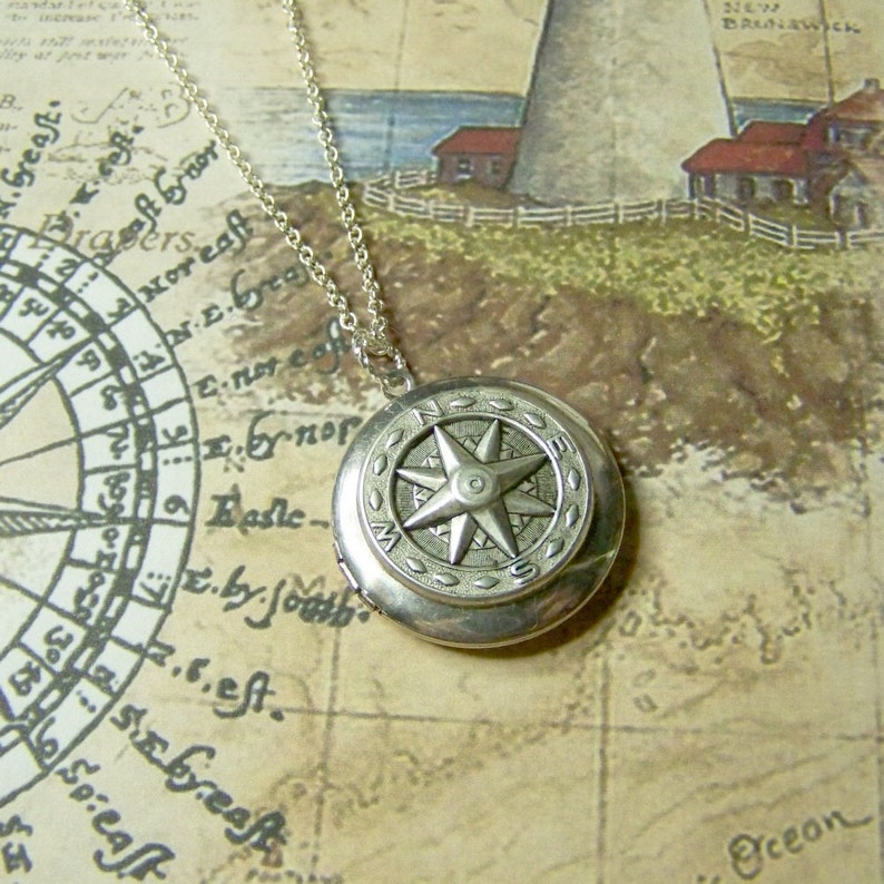 Compass Rose Bracelet Adjustable Silver Bangle Cuff Etsy