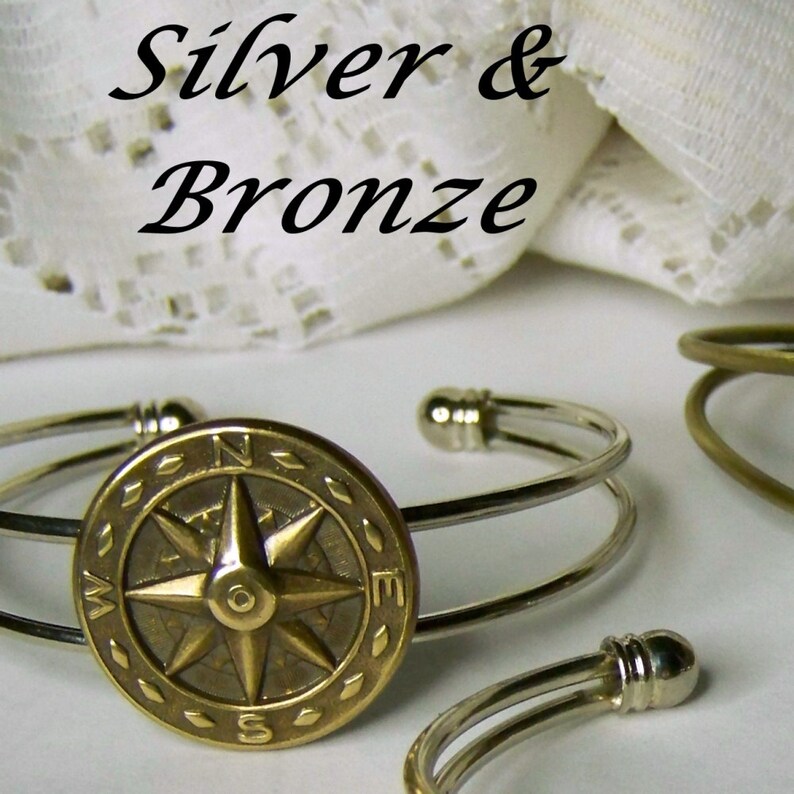 Compass Rose Bracelet Adjustable Bangle Cuff compass Etsy