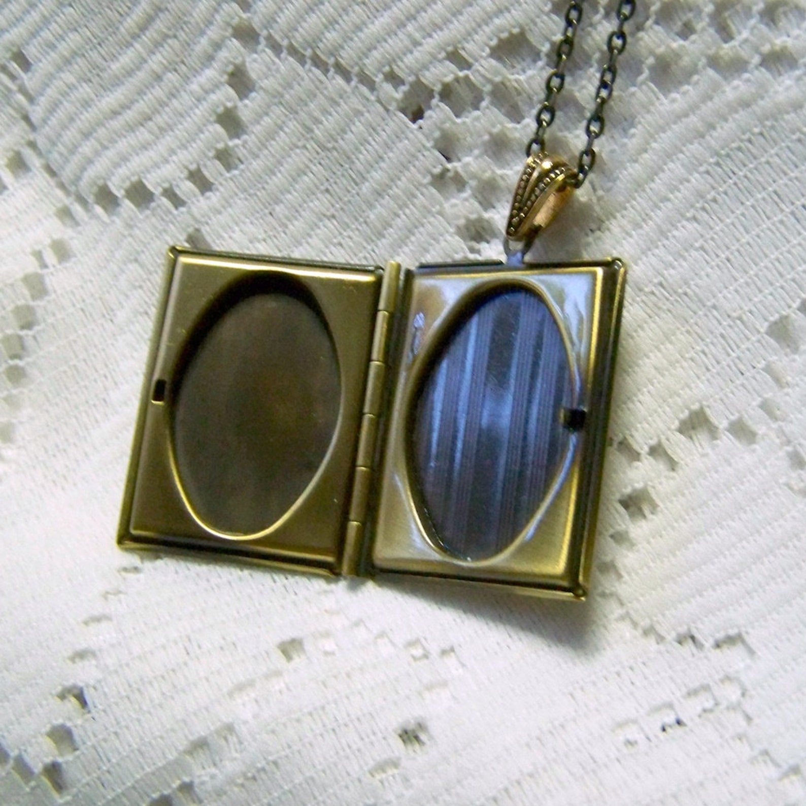 Red Flower Book Locket Large Book Locket antique gold Etsy