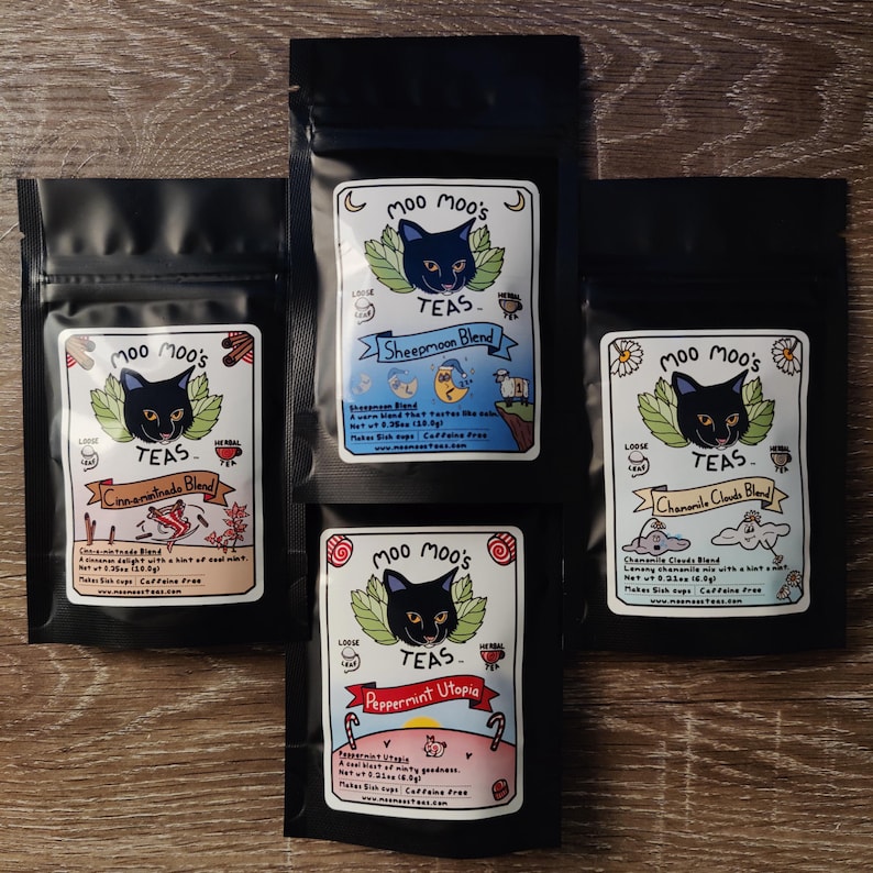 Loose Leaf Herbal Tea Sampler | 4 or 5 Pack Variety | Great for Gifts or Tea Lovers!!! 4 Pack Sampler