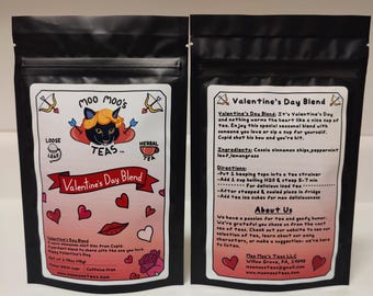 Valentine's Day Loose Leaf Herbal Tea | Seasonal Sampler or Large Solo Pouches