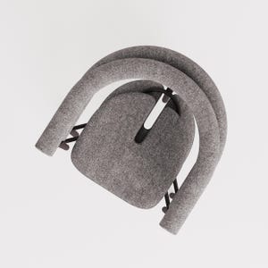 Stacker™ Dinning Chair, Basic Design Armchair, Compact Steel Chair, Upholstered Chair, Unique Stucking Armchair (exclusive by oitoproducts)
