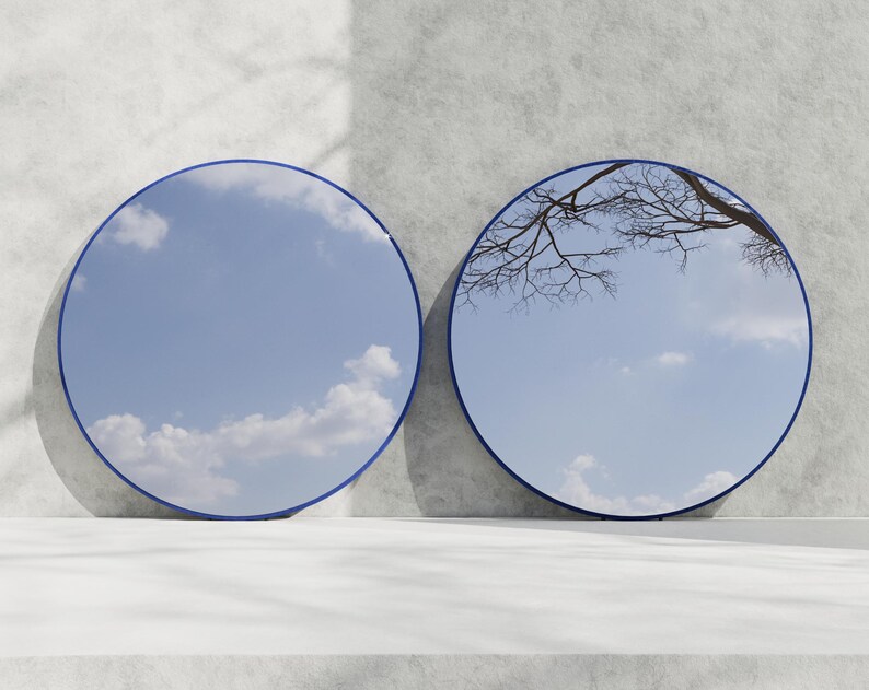 Circle Mirror - Round Mirror | Customizable Frame Colors and Different Sizes| Minimalistic ...