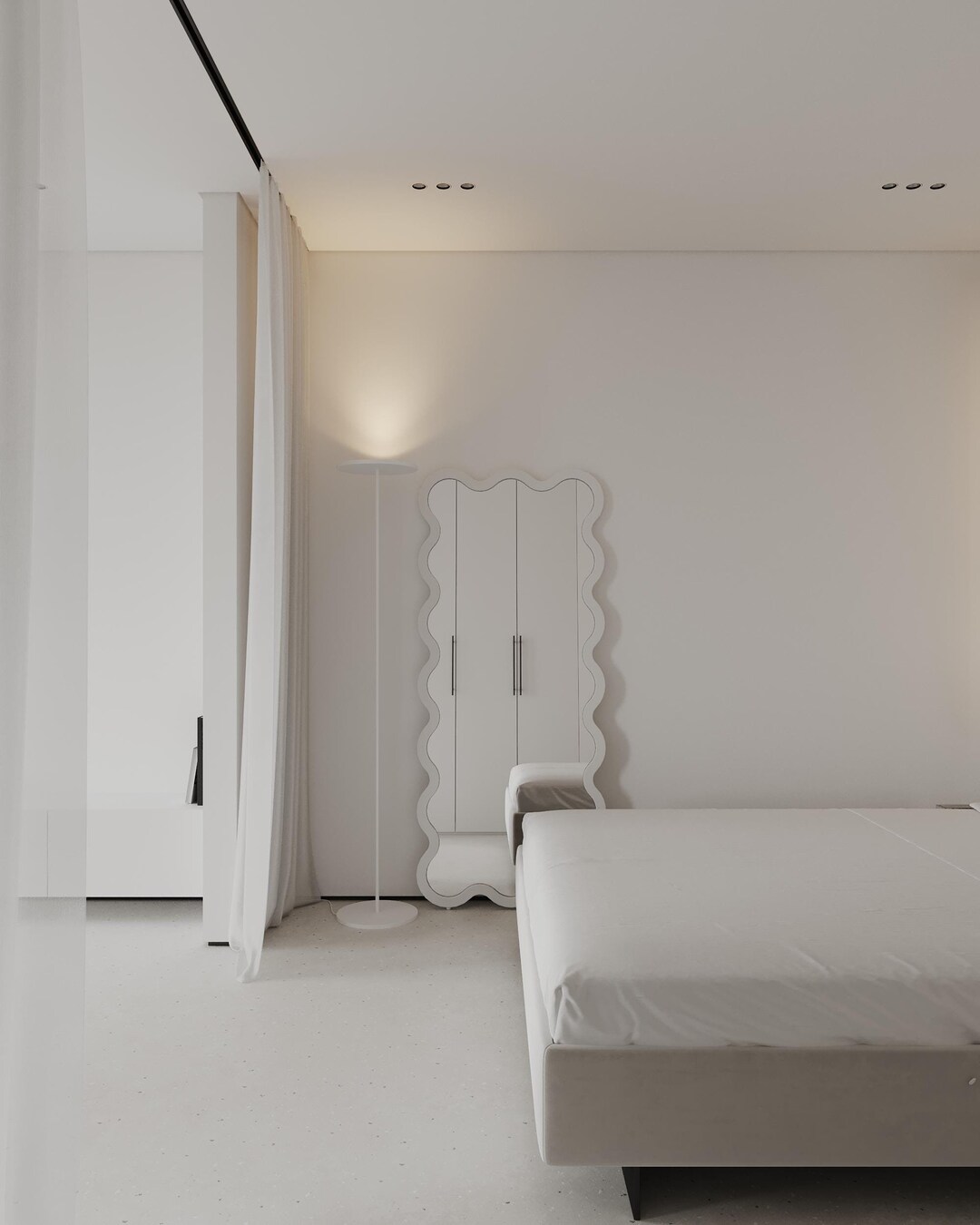 Hvyli™ Wavy Mirror, Full Length Mirror, Spiegel, Curvy Wall Mirror ...