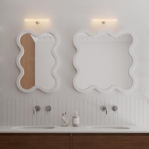 Hvyli Squiggly Mirror: Wavy Wall or Floor Mirror - OITOPRODUCTS