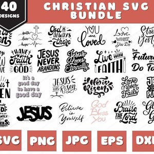Christian Svg Mega Bundle, Scripture Bundle, Bible Verse Svg, Religious Svg Bundle, Jesus Svg, God Svg, Faith svg Bundle, Christian Svg file