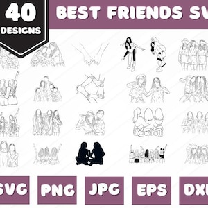 Beste Freunde Bundle svg, beste Freunde svg, Bff svg, Besties svg, Freunde svg, Freundschaft svg, lustige beste Freunde svg, Bester Freund Png