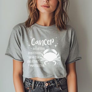 Cancer Zodiac Crop Top: Women&#39;s Astrology Festival Tee