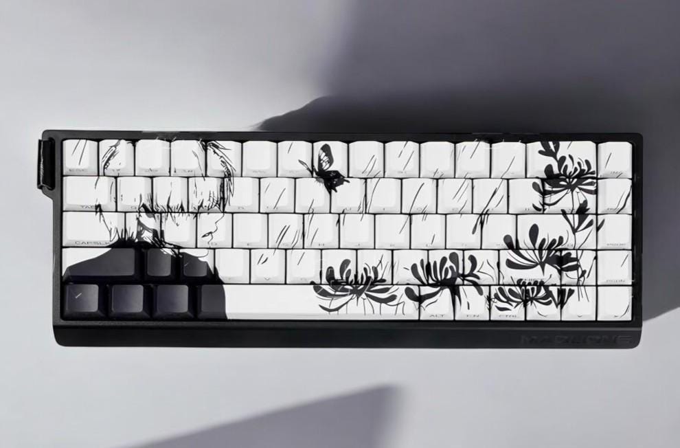 パーツ Tokyo Ghoul-sama N-BOX Custom Kaneki Tokyo Ghoul Keycap Set | PBT Keycaps | Side Print | Shine