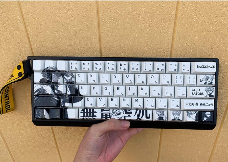 Gojo Satoru Keycaps | 102 Keys | Jujutsu Kaisen | Custom | Cute Keycaps ...