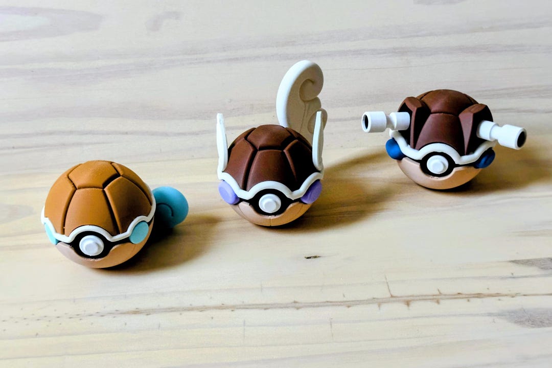Squirtle Evolution Line Pokeballs - Etsy