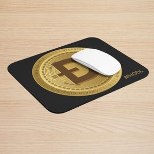 Dogecoin Crypto Mouse Pad, Rectangle for Crypto Enthusiasts, Trading Desk Mat, Crypto Investor Gift, Dogecoin Merch, Custom Mousepad